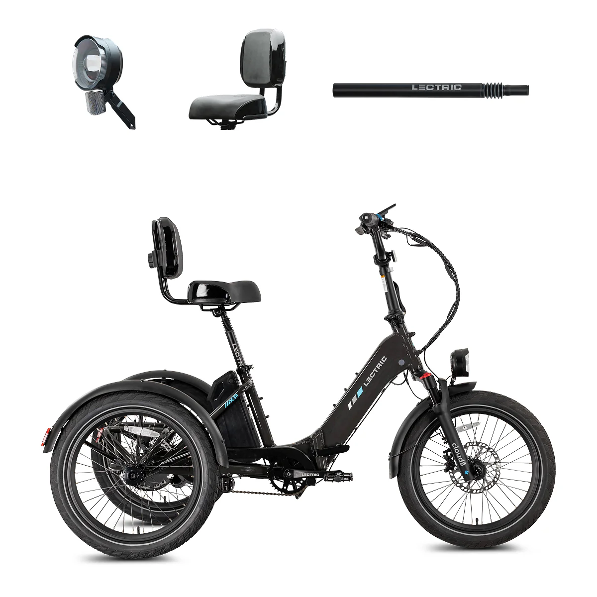 XP Trike2 Tempest Grey + FREE Support Seat, Elite Headlight, Suspension Seat Post ($367 Value) [CA]
