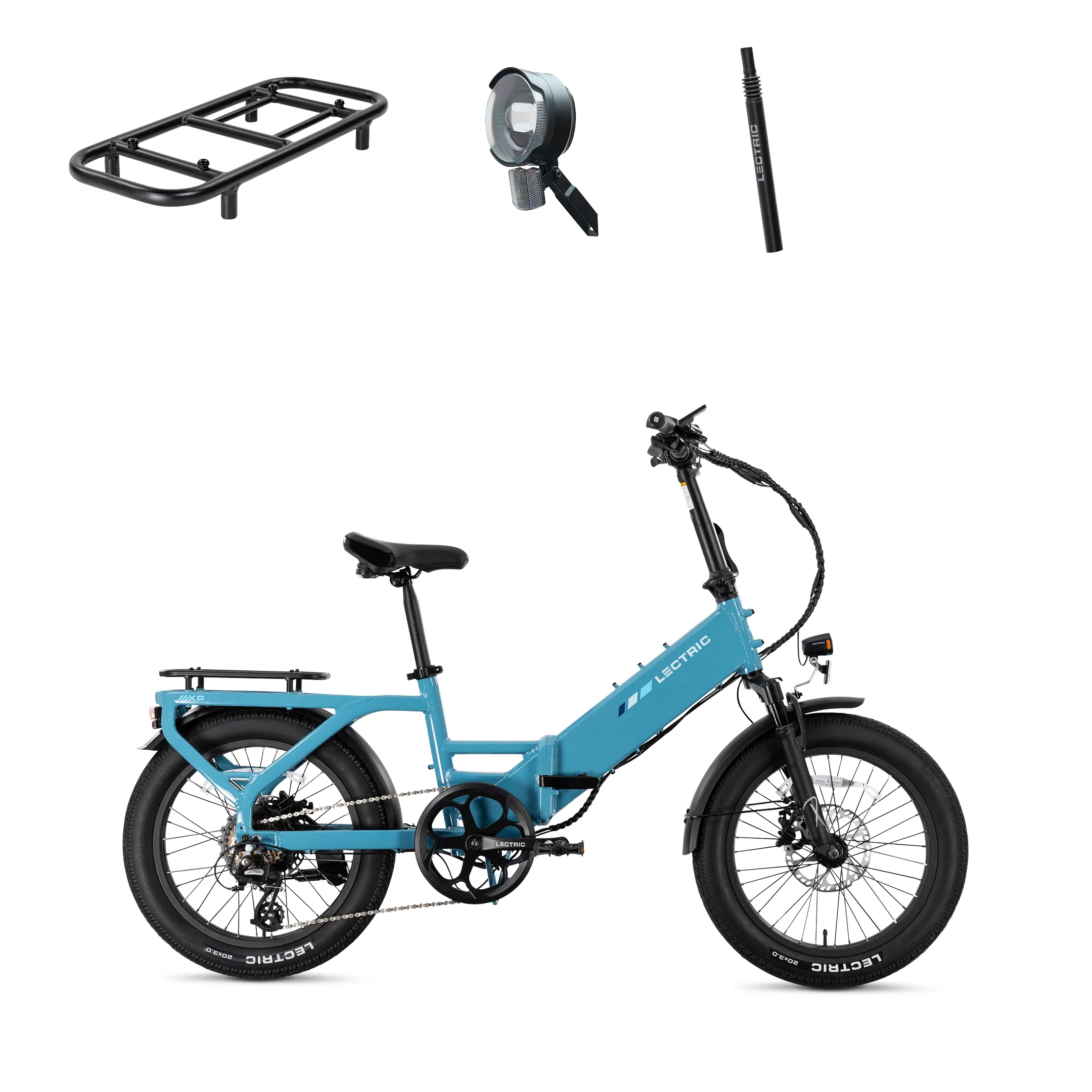 XP4 750 Step-Thru Raindrop Blue + FREE LevelUp Rack, Bike Lock, Phone Mount, Elite Headlight, Suspension Seat Post ($505 Value) [CA] - Image 3