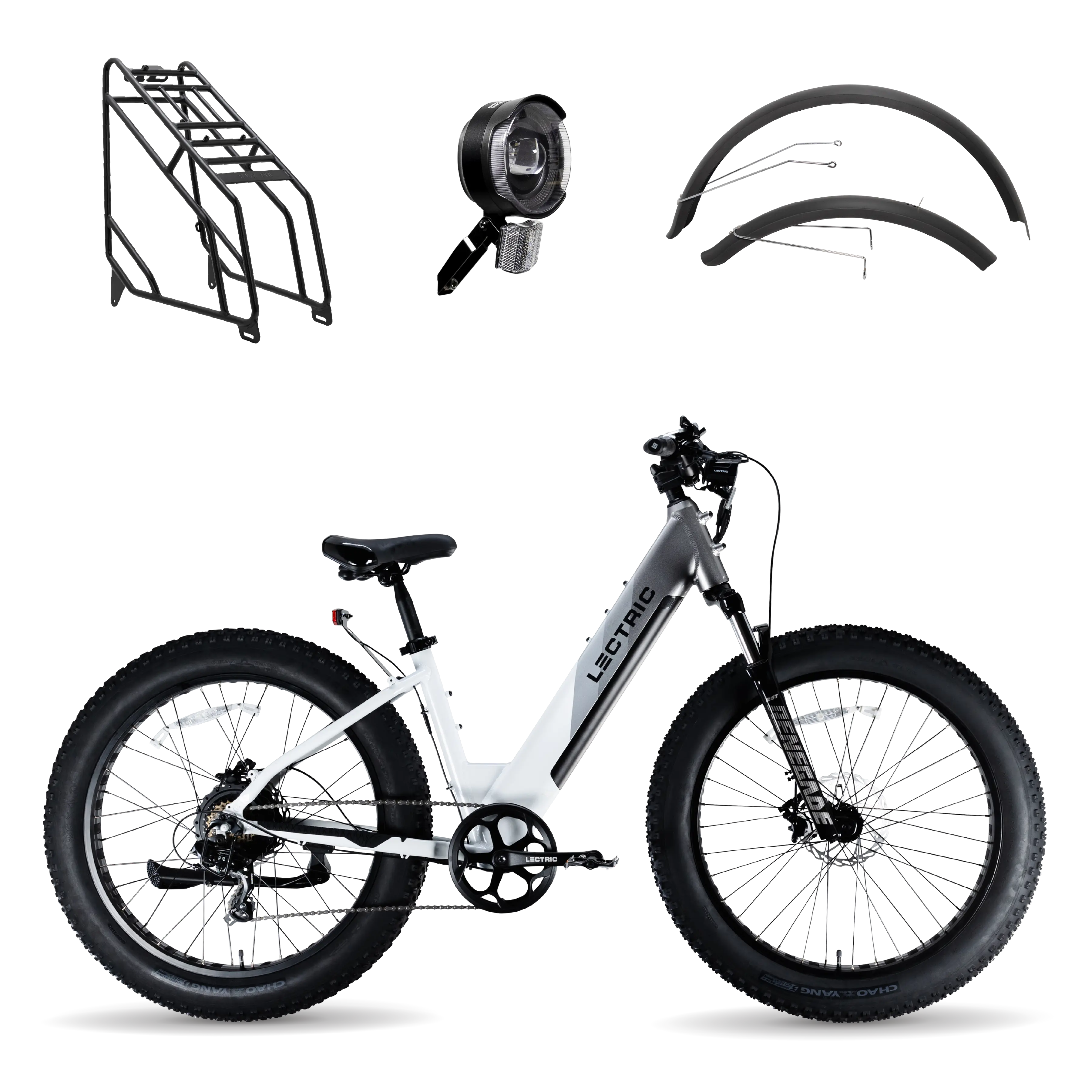 XPeak Step-Thru 1.0 + FREE Rear Rack, Fenders, Elite Headlight ($227 Value)