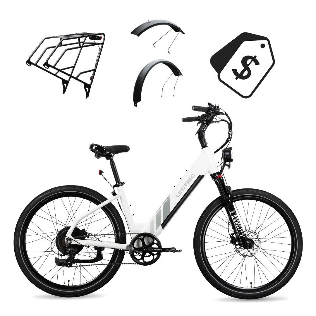 XPress 750 Step-Thru + FREE Rear Rack, Fenders, Elite Headlight, Suspension Seat Post ($336 Value) - Image 2